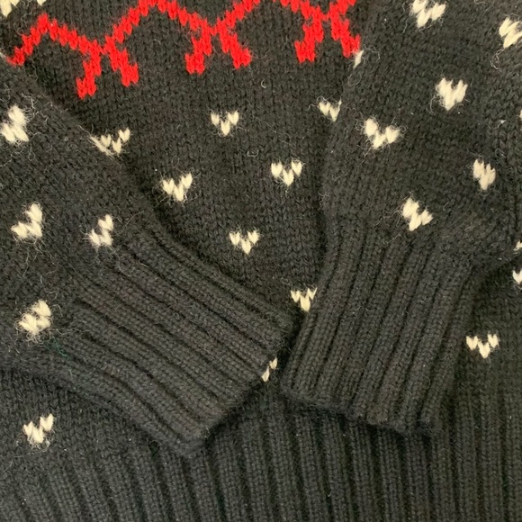 Vintage 80s Eddie Bauer 100% Wool Sweater Fair Isle Ski Men M Black Label Nordic - Picture 9 of 16